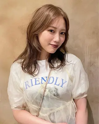 セミロング Zina難波/ 韓国ヘア🐰mikuのヘアスタイル