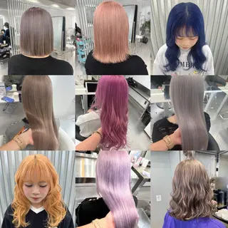 セミロング カラー Tsgumi /京都/ハイトーンのヘアスタイル