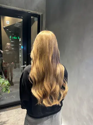 カラー 暖色/ハイトーン/ カラー/HBLのヘアスタイル