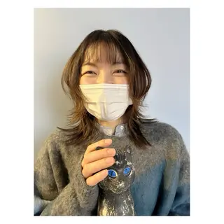 ミディアム 中野 誠子のヘアスタイル