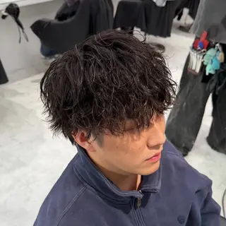メンズ メンズ特化/ツイスパ /波巻き/大塩恭平のヘアスタイル
