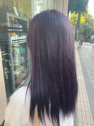 ロング カラー ヘアアレンジ TSUNA 🌙 Lim 五反田のマツエク・マツパデザイン