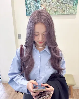 ロング カラー ケアブリーチ 坪井佑樹のヘアスタイル