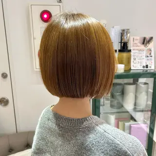 ショート カラー ヘアアレンジ 吉水 彩乃 /ボブ/艶感カラーのヘアスタイル