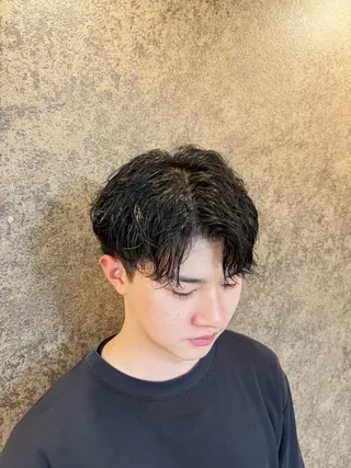 ショート パーマ メンズ メンズパーマ特化 カバヤマ　リョウのヘアスタイル