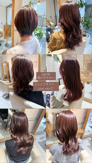 ロング カラー 安永 涼のヘアスタイル