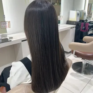 ロング 三箇島陽香/髪質改善 クロスパーマ縮毛矯正のヘアスタイル