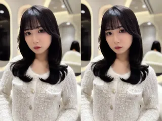 セミロング 上品♡韓国レイヤー ‎🤍のの‎🤍のヘアスタイル