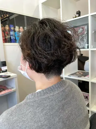 ショート パーマ シンヤヘアーズ 泉大津本店のヘアスタイル