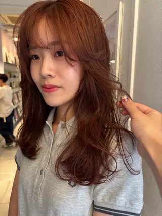 セミロング 🐏Yuna＊透明感 ハイトーンカラー✨のヘアスタイル