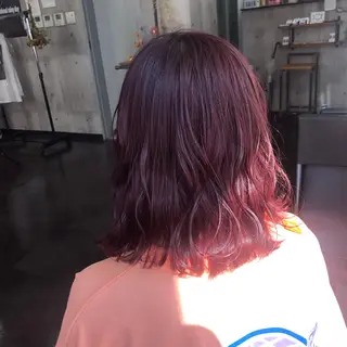 ミディアム カラー 髪質改善💓艶髪💓 暖色💗加藤あゆみのヘアスタイル