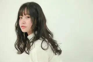 セミロング カラー パーマ ヘアアレンジ メンズ キッズ ネイル マツエク・マツパ EnBlesS西宮 マンツーマン神道有基のヘアスタイル