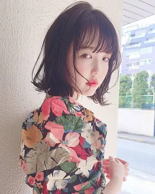 ミディアム カラー C’LD hair  produce /シールドヘア所属・モテ髪/ボブ/ショー ト/アダチフウトのヘアスタイル