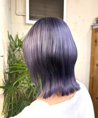 ミディアム ツヤ髪 透明感カラー ゆいなのヘアスタイル