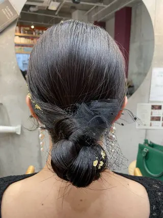 ロング ヘアアレンジ 東 史夏のヘアスタイル