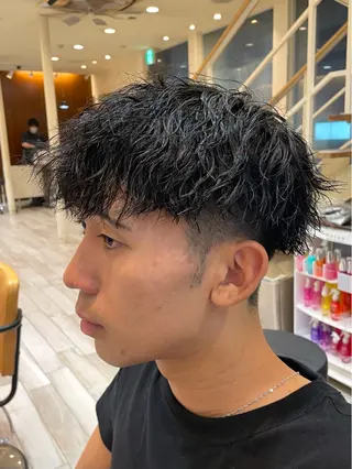 ショート パーマ メンズ パーマ/フェード🔥 佐々木波人のヘアスタイル