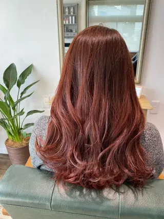 セミロング カラー 粕川 達哉のヘアスタイル