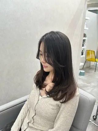 セミロング ナチュラル🎀透明感 カラー/香香のヘアスタイル