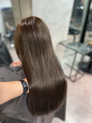 セミロング カラー パーマ 髪質改善/堀江 ケアカラーtoshiのヘアスタイル