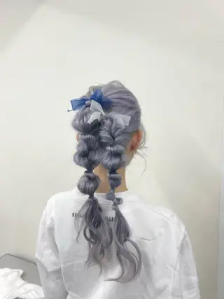 ロング ヘアアレンジ リト /渋谷/ハイトーンのヘアスタイル