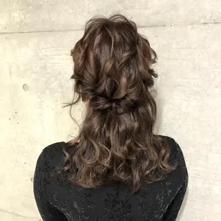 セミロング ヘアアレンジ 卒業式お呼ばれ🕊️ ヘアセット✴︎ミキのヘアスタイル