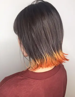 ミディアム カラー 無料カットモデル募集 BLINK京橋店のヘアスタイル