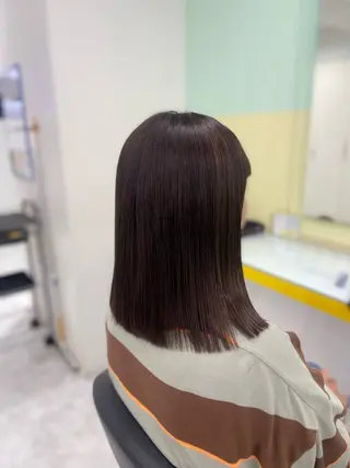 セミロング カラー Over hair_ misakiのヘアスタイル