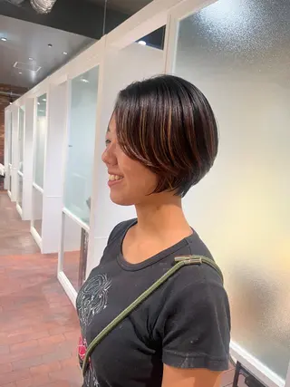 ショート マンツーマン 縮毛矯正/マユコのヘアスタイル