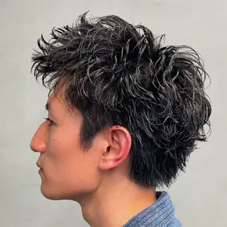 ショート パーマ ヘアアレンジ メンズ fifth 石川 凪のヘアスタイル