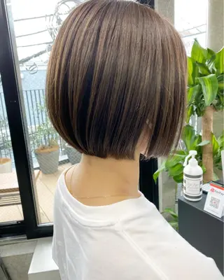 ショート カラー パーマ OVER→三軒茶屋 /縮毛矯正・髪質改善のヘアスタイル