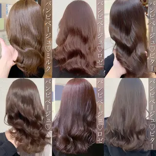 ロング カラー ブリーチなし Wカラー🩷星野翔太のヘアスタイル