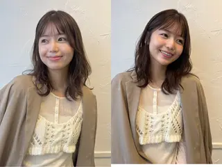 セミロング カラー 植野 さくらのヘアスタイル