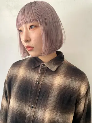 ショート カラー ヘアアレンジ 丸山渉/表参道 レイヤーボブのヘアスタイル