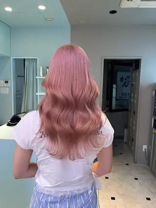 セミロング カラー ブリーチカラー 🩵MIZUKIのヘアスタイル