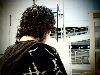 ミディアム パーマ ヘアアレンジ メンズ メンズヘア静岡 ✂︎Ryuheiのヘアスタイル