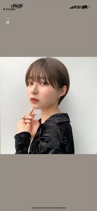 ショート センター南　髪質改善 大引　優のヘアスタイル