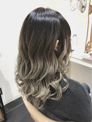 ミディアム カラー 山崎俊輔/髪質改善 /バレイヤージュのヘアスタイル