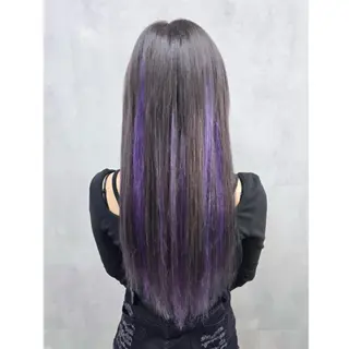 ロング カラー 編み込みエクステ/ ハイトーン りょすけのヘアスタイル