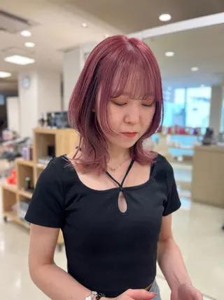ミディアム 暖色専門美容師🎀 お客様満足度◎のヘアスタイル