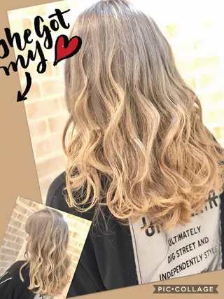 セミロング カラー 永島 桜のヘアスタイル