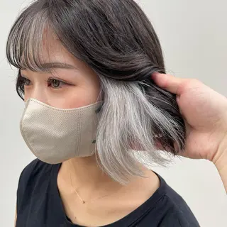 セミロング カラー 梅田美容室/ ウルフカットのヘアスタイル