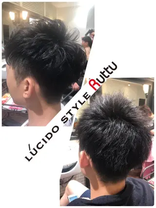 ショート パーマ アザマ　ヤスカツ _rosso 川口のヘアスタイル