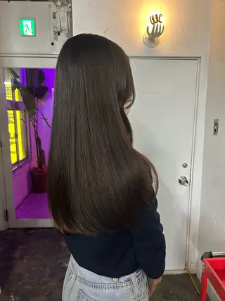 ロング maho/垢抜け カラーパーマメイクのヘアスタイル