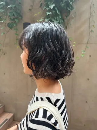 ショート 大人可愛い♡コテ巻き パーマ🌼杉田 萌恵のヘアスタイル