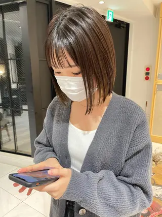 ショート ラベンダー/レイヤー スタイル🤎mamiのヘアスタイル