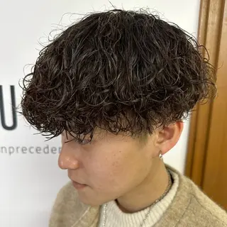 ミディアム パーマ メンズ 立川メンズ特化/ パーマ職人/氣田瞬介のヘアスタイル