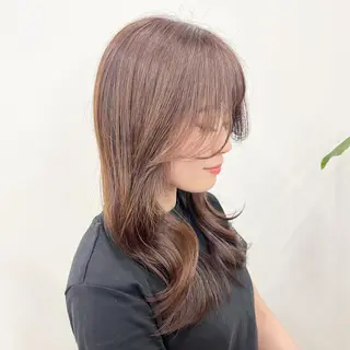 セミロング カラー ヘアアレンジ HIROKO / 透明感暖色カラー🎀のヘアスタイル
