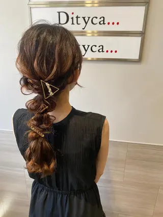 ロング ヘアアレンジ 喜多良 綾花のマツエク・マツパデザイン