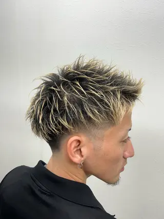 ショート メンズ ダブルスキルエクステ /羽エクステ白石宇由のヘアスタイル
