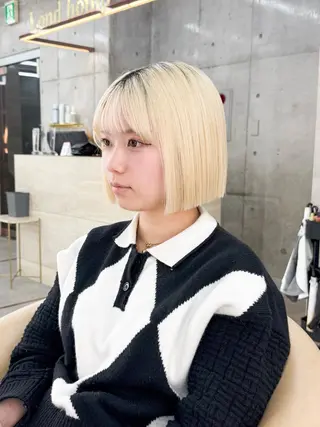 ミディアム 似合わせボブ🌟 艶髪特化💗村松優斗のヘアスタイル